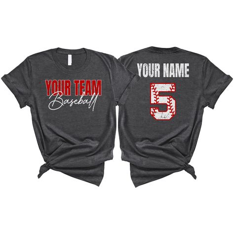 Custom Basketball Shirts, School Sports Shirts, Football Girlfriend Shirts, Baseball Shirt Designs, Custom Baseball Shirt, Custom Football Shirts, School Shirt Designs, Baseball Tees For Women, Basketball Mom Shirts