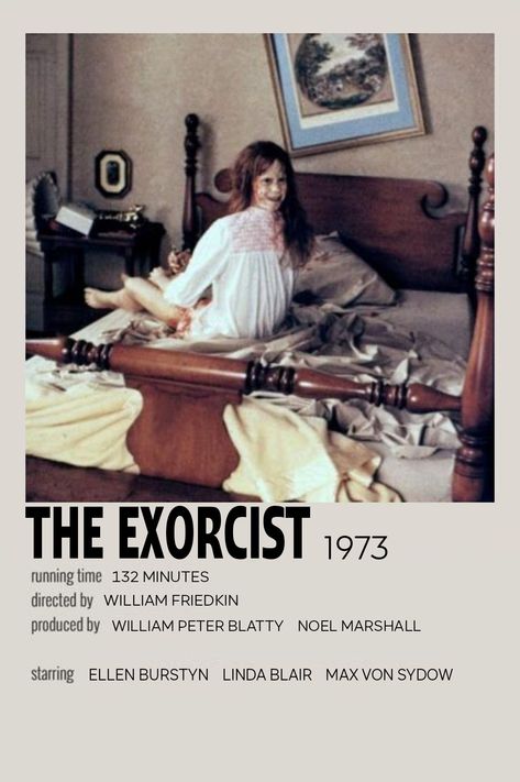 The Exorcist Poster 1973, The Excorsist Movie Poster, The Exorcist Movie Poster, Excorsist Art, Movie Posters Horror Movies, Horror Minimalist Poster, Excorsist Movie, Horror Films Posters, Movies To Watch Horror