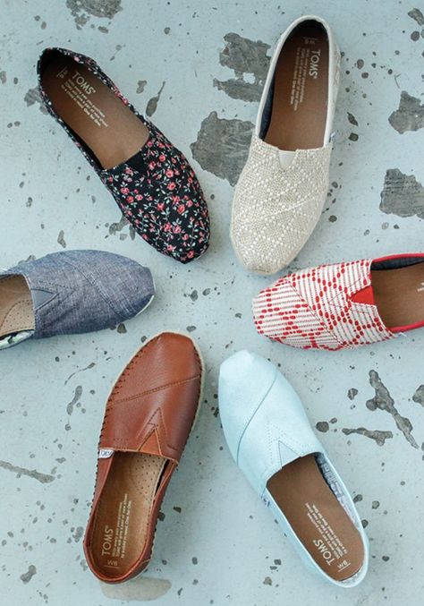 No matter the design or pattern, every time you purchase a pair of TOMS Shoes, a child in need also receives a pair of new shoes. Toms Shoes Outlet, Haute Couture, Custom Toms Shoes, Leather Toms, Toms Wedge, Toms Shoes Outfits, Toms Shoes Women, Cheap Toms Shoes, Toms Wedges