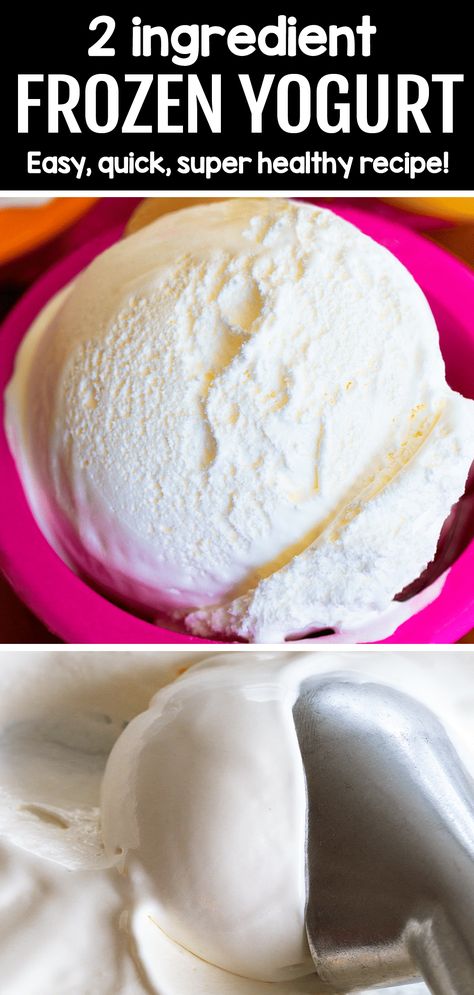 Yogurt Ice Cream Recipe, Homemade Frozen Yogurt Recipes, Greek Yogurt Dessert, Yogurt Recipes Healthy, Healthy Frozen Yogurt, Frozen Yogurt Recipe, Homemade Frozen Yogurt, Yoghurt Recipe, Frozen Greek Yogurt