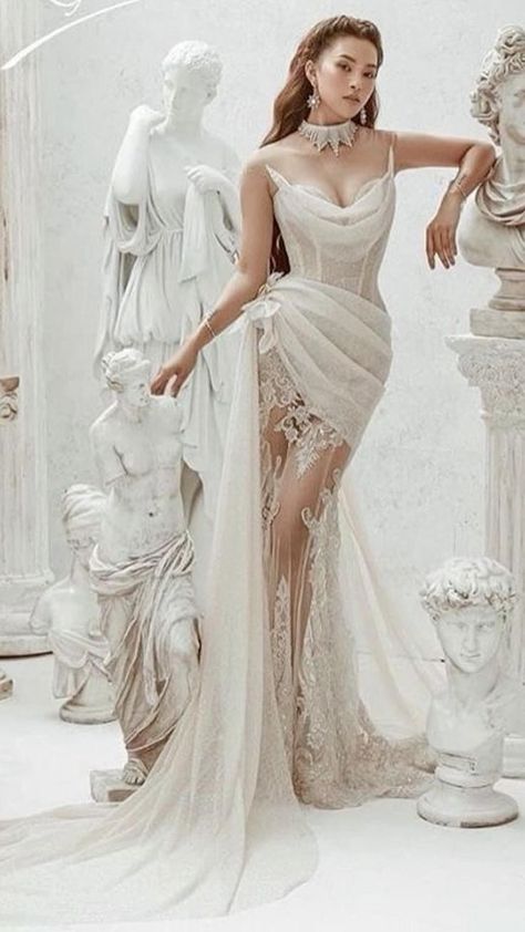 wedding dresses unique wedding dresses simple wedding dress fairytale wedding dress romantic wedding dres Greek Wedding Dress Goddesses, Greek Goddess Wedding Dress, Goddess Prom Dress, Wedding Dress Fairytale, Greek Style Dress, Goddess Wedding Dress, Fantasy Wedding Dress, Fairytale Wedding Dress, Greek Wedding Dresses