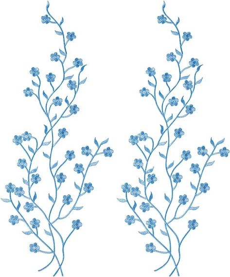 Amazon.com: OIIKI Appliques Embellishments for Dresses 2pcs, Flower Iron On Plum Embroidered Patches, Blue Floral Lace Fabric Appliques Embellishments Embroidery Patch for Clothing Crafting : Arts, Crafts & Sewing Birds Applique, Art Deco Theme, Floral Lace Fabric, Bird Applique, Craft Packaging, Sewing Embellishments, Embroidery Patch, Flower Patch, Plum Blossom