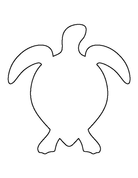 Sea turtle pattern. Use the printable outline for crafts, creating stencils, scrapbooking, and more. Free PDF template to download and print at http://patternuniverse.com/download/sea-turtle-pattern/ Octonauts Craft, Fox Templates, Sea Turtle Template, Turtle Template, Fish Template, Naidoc Week, Turtle Party, Teaching Toddlers, Turtle Pattern