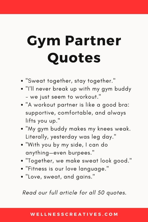 50 Gym Partner Quotes For Instagram & Facebook (Post Ideas) Couples Who Workout Together Quotes, Gym Encouragement Quotes, Gym Besties Quotes, Gym Couple Captions, Gym Friends Quotes, Gym Partner Quotes, Workout Buddy Quotes, Gym Wallpapers, Couples Who Workout Together