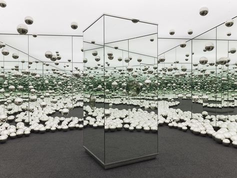 Yayoi Kusama, Infinity Mirrored Room—Let's Survive Forever, 2017. Mirrored Room, Infinity Mirror Room, Infinity Room, Instalation Art, Mirror Installation, Mirror Room, Infinity Mirror, Mirror Box, Yayoi Kusama