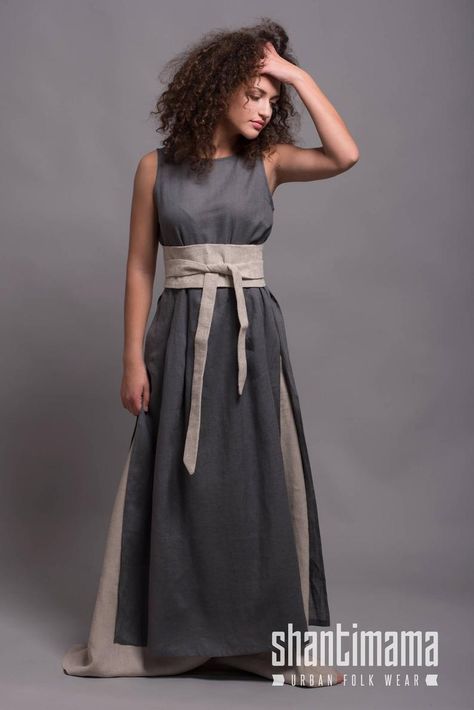 Women's Sash, Long Linen Skirt, Long Tunic Dress, Viking Dress, Linen Tunic Dress, Summer Tunics, Summer Linen Dresses, Obi Belt, Wrap Belt