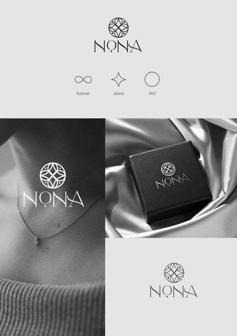 Logo for jewerly by Nona Jewelry Logo Inspiration, Jewelry Brand Logo, Desain Merek, Baby Logo Design, Jewelry Logo Design, Logo Branding Design, Logo Minimalista, Inspiration Logo Design, Cosmetic Logo