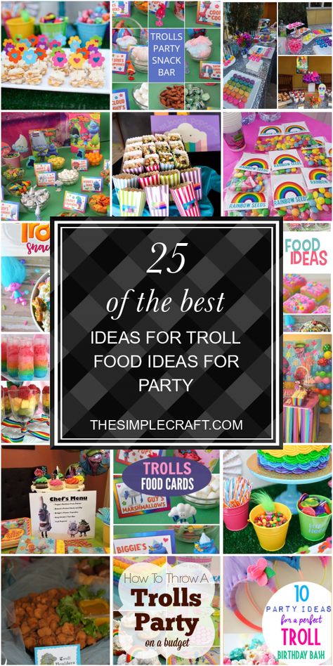 25 Of the Best Ideas for Troll Food Ideas for Party - Home Inspiration and Ideas | DIY Crafts | Quotes | Party Ideas  #TrollsPartydecorations #TrollsPartyfood #TrollsPartyideas #TrollsPartyvideos #TrollsPartydiy #TrollsPartygames Trolls Movie Night Food, Troll Themed Food, Trolls Dinner And A Movie, Trolls Birthday Party Food Ideas, Trolls Party Snacks, Trolls Party Food Ideas, Trolls Birthday Food Ideas, Trolls Themed Birthday Party Food, Trolls Food Ideas For Birthday Party