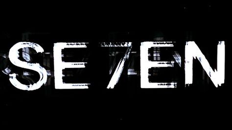 Se7en Movie, Se7en 1995, Distorted Text, Seven Movie, Art Of The Title, Story Titles, Film Credits, Fly Logo, Film Poster Design