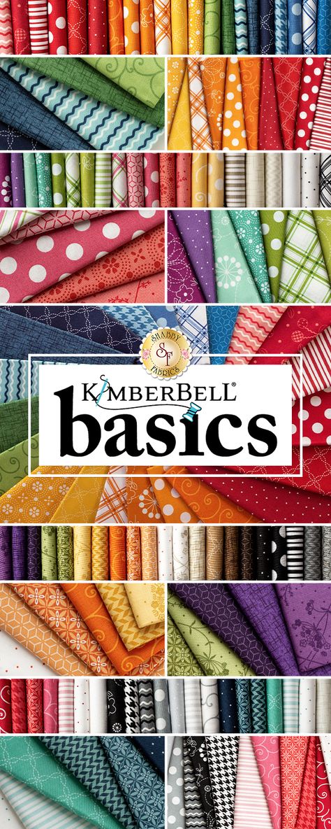 Kimberbell Basics is a colorful collection of basic fabrics by Kimberbell Designs for Maywood Studio available at Shabby Fabrics. Patchwork, Kimberbell Designs Machine Embroidery, French Country Fabric, Country Fabric, Wholesale Fabric Suppliers, Kimberbell Designs, Patchwork Diy, Fabric Crafts Diy, Fun Fabrics