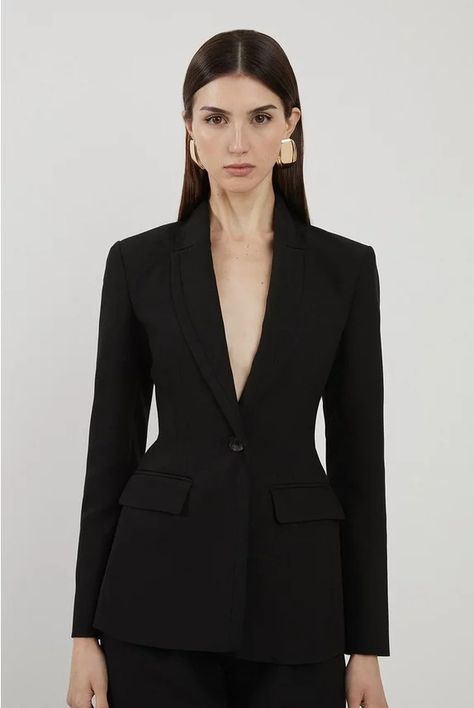 New In | Karen Millen Couture, Tailored Blazer Women, Petite Wedding Guest Dresses, Hen Do Outfits, Plus Size Workwear, Sixth Form, Eid Outfits, Single Breasted Blazer, Clothing For Tall Women