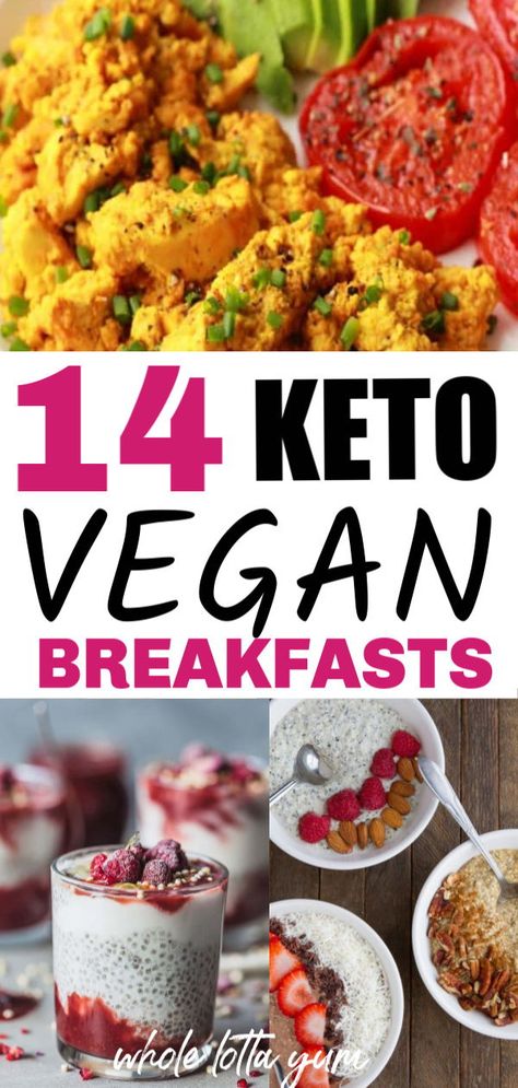 Vegan Keto Breakfast, Breakfast Meal Plan, Smoothie Bowl Vegan, Green Breakfast Smoothie, Keto Quiche, Keto Breakfast Smoothie, Desayuno Keto, Keto Breakfasts, Vegan Keto Diet