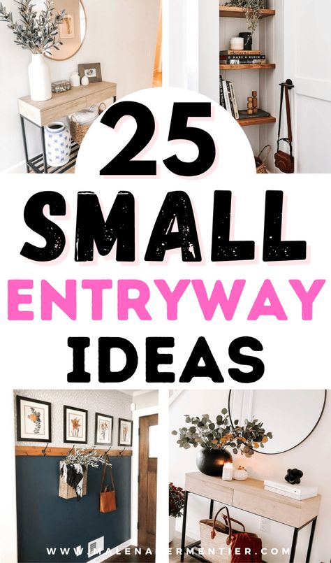 25 Small Entryway Ideas That Will Make You Look Forward To Coming Home Small Foyer Ideas, Small Entryway Ideas, Small Entryway Bench, Rustic Entryway Bench, Foyer Ideas Entryway, Small Mudroom Ideas, Decoration Hall, Entryway Decor Small, Small Foyer