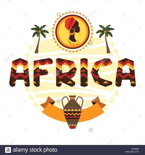 Download this stock vector: African ethnic background with geometric ornament and symbols - M722M0 from Alamy's library of millions of high resolution stock photos, illustrations and vectors. African Background, Africa Tribes, Africa Art Design, African Tattoo, African Ancestry, African Theme, African Map, Afrique Art, Geometric Ornament