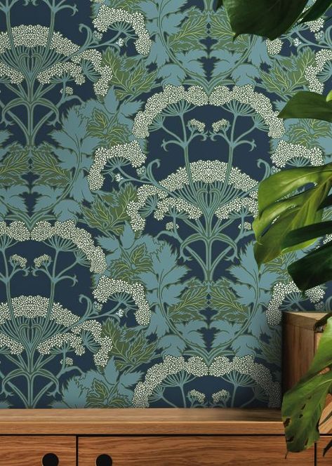 Deep Green Bathroom, Green Damask Wallpaper, Vintage Wallpaper Blue, Light Wood Texture, Brick Wall Texture, Kitchen Inspiration Modern, Blog Wallpaper, Green Living Room, Living Room Wall Decoration