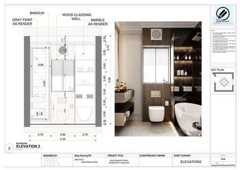 Bathroom Planning Layout, Bathroom Details Drawing Interior Design, Shop Drawing Interior Design, Bathroom Interior Drawing, Shopdrawing Interior, Tile Ceiling Bathroom, Bathroom Details Drawing, Bathroom Elevation Drawing, Shop Drawing Interior