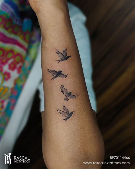 bird tattoo design • Instagram Liver Bird Tattoo Design, Bird Tattoo Silhouette, Bird Tattoo On Forearm, Bird Hip Tattoo, 3 Bird Tattoos For Women, Mocking Bird Tattoo, Song Bird Tattoo, Bird Flying Tattoo, Bluejay Tattoo