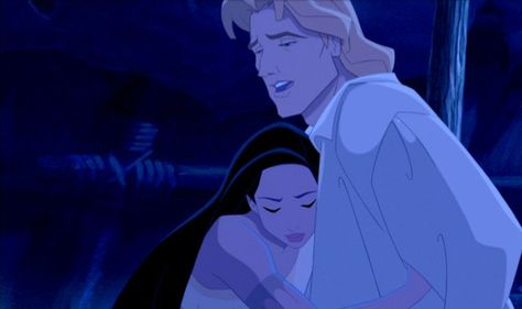 *POCAHONTAS & CAPTAIN JOHN SMITH ~ Pocahontas, 1995 Blonde Disney Characters, John Smith Pocahontas, Irene Bedard, Pocahontas Movie, Pocahontas 2, Disney Princess Pocahontas, Princess Pocahontas, Official Disney Princesses, Tv Show Couples