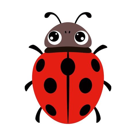 Cartoon illustration of a ladybug | Premium Vector #Freepik #vector #ladybird #ladybug #bug #insect Ladybug Clipart Cute, Bugs Cartoon, Ladybird Illustration, Insect Cartoon, Ladybug Illustration, Ladybug Bug, Bug Cartoon, Ladybug Cartoon, Premium Vector Cartoon