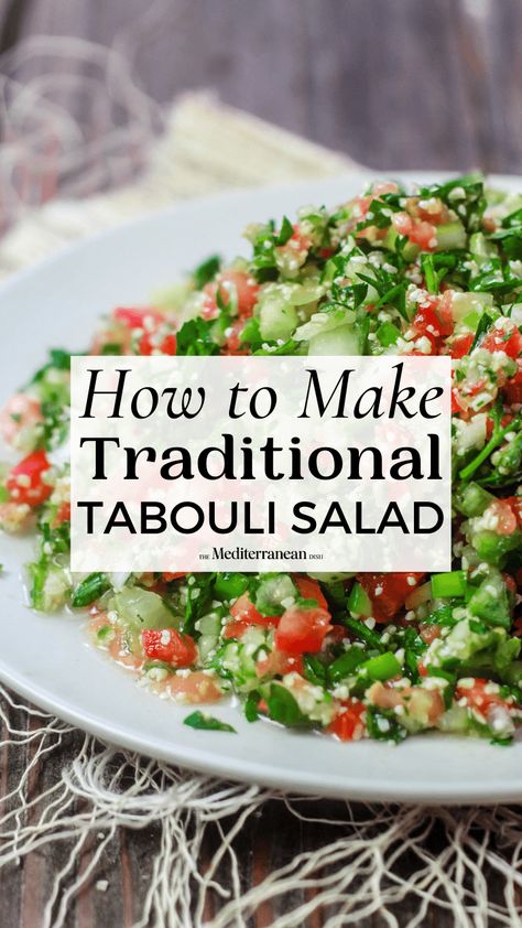 Essen, Greek Tabouli Recipe, Tobuli Salad, Homemade Tabouli Salad, Mediteranian Salad Recipes, How To Make Tabouli Salad, Authentic Tabouli Recipe, Tabuli Salad Quinoa, Tabbouleh Recipe Traditional