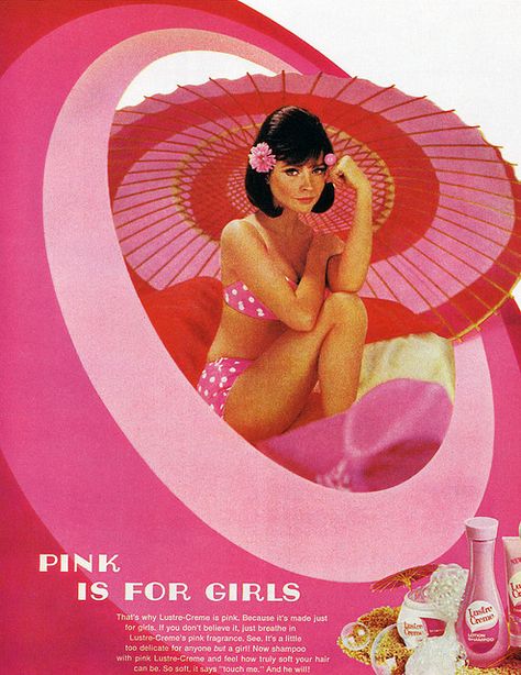 Lustre Cream Pink is for girls Print Ad 1960s Upcycling, Pink Fragrance, Retro Ads, Magazine Ads, Art Collage Wall, Vintage Magazines, Room Posters, Vintage Magazine, Life Magazine