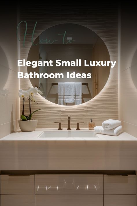 Discover elegant and clever Small Luxury Bathroom Ideas that will inspire you to transform your space into a chic retreat. Find innovative storage solutions, luxurious finishes, and stylish decor to create a spa-like ambiance in your bathroom. Whether you're working with a compact layout or just looking to revamp a small bathroom, these ideas will help you make the most of your space while adding a touch of luxury. Clever Small Bathroom Ideas, Small Spa Bathroom Design, Hotel Style Small Bathroom, Small Stunning Bathrooms, Small Luxurious Bathroom, Small Bathroom Luxury Design, Hotel Inspired Bathroom Small, Elegant Small Bathrooms, Small Bathroom Spa Decor Ideas