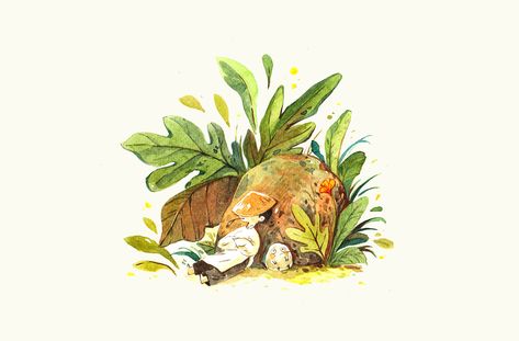 Little Gods of the forest on Behance Hochiminh City, Children Book Illustration, Illustration Story, Forest Illustration, Drawing Watercolor, Sweat Dress, Children Book, My Partner, Dress Spring