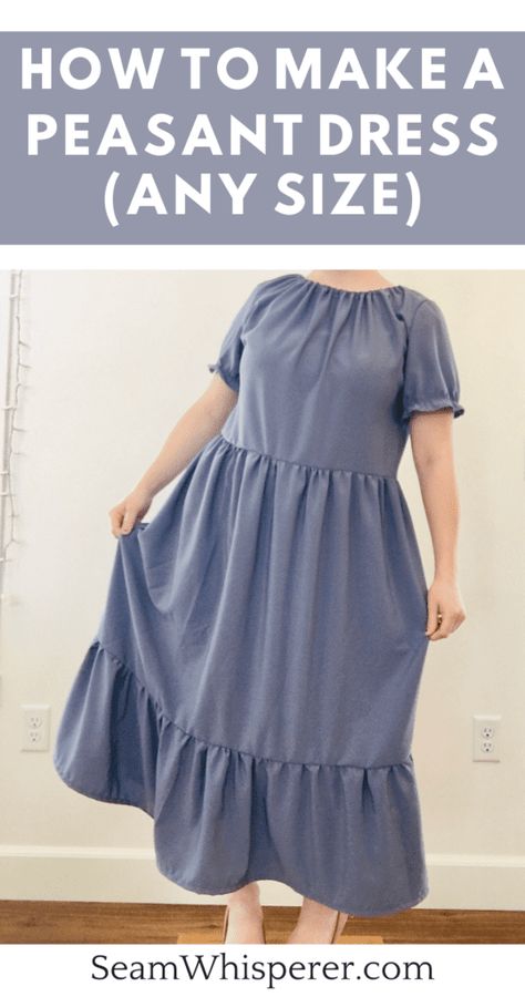 Girls Peasant Dress Pattern, Free House Dress Pattern, Adult Peasant Dress Pattern Free, Free Boho Dress Pattern, Prairie Dress Pattern Free, Amish Dress Pattern, Homestead Dress Pattern, Easy Plus Size Dress Pattern Free, House Dress Pattern Free