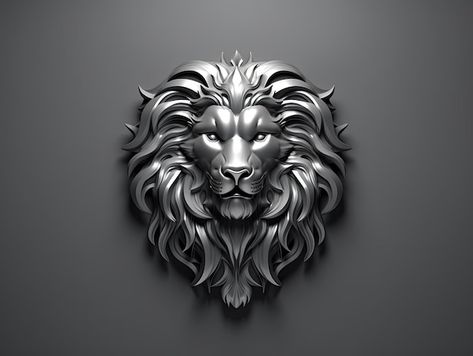 Photo king leon logo badge design 3d met... | Premium Photo #Freepik #photo #lion-crown #heraldic-lion #king #lion-logo Coronas Tattoo, Leon Logo, Flags Design, Heraldic Lion, Lion Forearm Tattoos, Lion Crown, Deep Images, Lions Club, King Lion