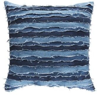 Tommy Hilfiger Destroyed Denim Accent Pillow. I would love a variety of denim pillows in my house. #aff Denim Furniture Decorating Ideas, Denim Pillows Diy Recycle Jeans Decorative Pillows, Denim Curtains Ideas, Denim Seams Projects, Denim Pillows Diy Recycle Jeans, Jean Pillow, Stripped Pillow, Denim Cushions, You're The Problem