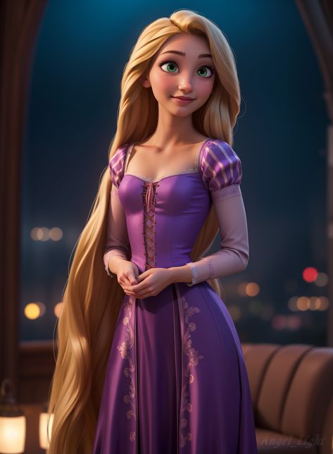 ArtStation - Rapunzel Trigger Words, Angel Light, Blonde Hair Green Eyes, Hair Green Eyes, Blonde Jokes, Disney Princess Cartoons, Disney Cuties, Disney Princess Rapunzel, Dinner Dress Classy
