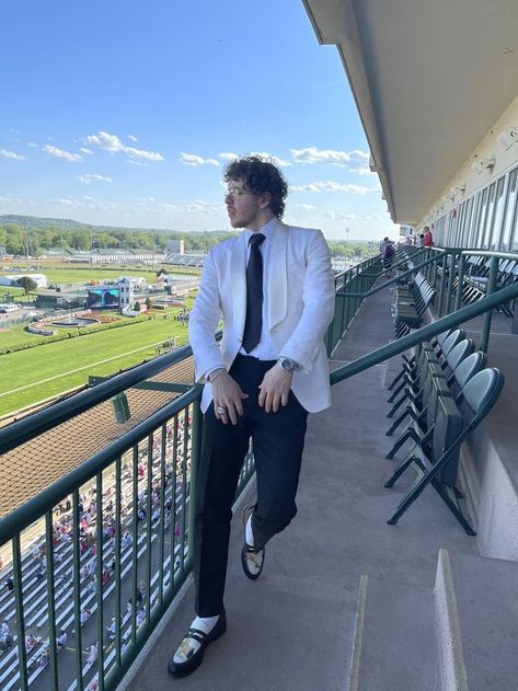 Jack Harlow at Churchill Downs for the Kentucky Oaks Kentucky Derby Mens Attire, Jake Harlow, Hubby Material, Derby Attire, Kentucky Oaks, Josh Dallas, Handsome Jack, Bff Birthday, Jack Harlow