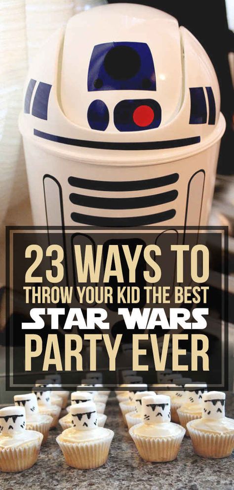 23 Ways To Throw Your Kid The Best Star Wars Birthday Party Ever  I WISH I HAD A BROTHER OOOOMG THESE IDEAS ARE SO GREAT Sci Fi Party Ideas, Starwars Party, Star Wars Bb8, Star Wars Birthday Party, Birthday Star, Edit Photo, Star Wars Kids, Festa Party, Star Wars Birthday