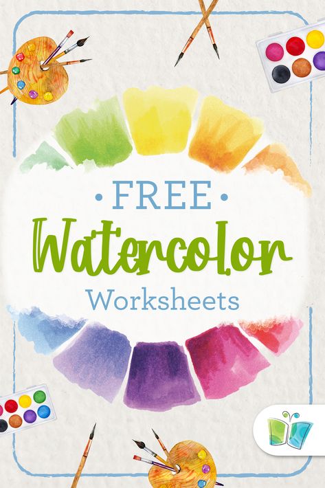 Art, Watercolor Worksheet, Step By Step Watercolor, Easy Watercolor, Free Printable, Free Printables, Step By Step, Home Diy, Oil Painting