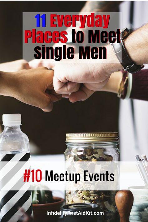 Your next boyfriend or future husband could arrive in any moment? Will you be ready? You don't have to go to bars and you can still meet guys online. But your dream man could pop up in these 10 places. And it could happen today! Number 10 "Meetup.com Events" are great places to meet men with similar interests, hobbies and passions. Check out the other 9 places at https://www.infidelityfirstaidkit.com/places-women-over-40-meet-single-men Meet Single Men, How To Be Single, Men Over 40, Men Over 50, To Start A Conversation, Online Love, Meet Guys, Wealthy Men, Love Connection