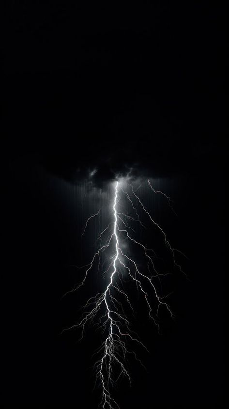 Lighting strike thunderstorm lightning nature. AI generated Image by rawpixel. | premium image by rawpixel.com / Joseph Ralph Aesthetic Lightning Wallpaper, Black Lightning Wallpaper, Iphone Wallpaper Lightning, Thunder Background, Black And White Lightning, Wallpaper Lightning, Lightning Aesthetic, Thunder Wallpaper, Lighting Strike