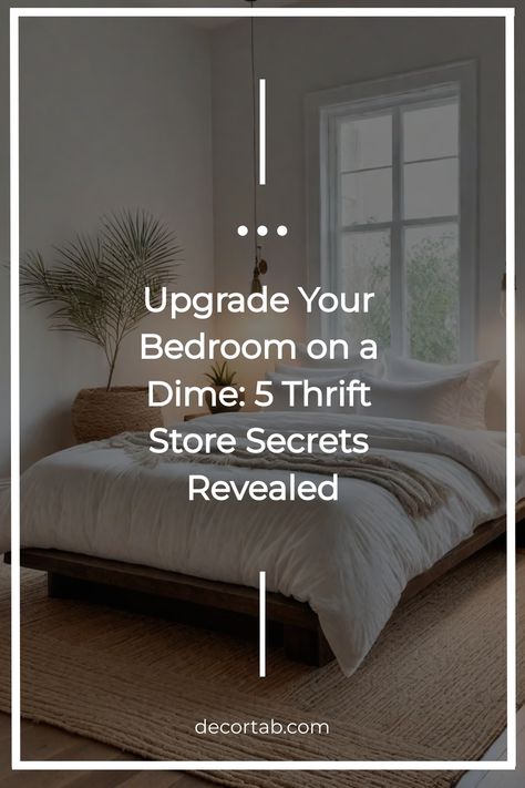 Discover how to transform your bedroom into a stylish sanctuary without breaking the bank! This pin reveals 5 insider tips for sourcing hidden gems at thrift stores, unlocking the potential for a dreamy retreat on a shoestring budget. Upgrade your sleep and your style today! #ThriftyDecor #BedroomMakeover #SleepStylishly Bed Without Side Tables, Boring Bedroom, Bedroom Design On A Budget, Contemporary Bed Frame, Shoestring Budget, Old Ladder, Local Thrift Stores, Sanctuary Bedroom, Thrifty Decor