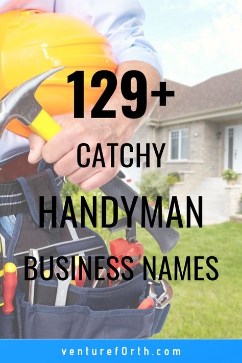 If you are intending to start a handyman business, coming up with a good name is quite a challenge. Take advantage of the ideas shared in this article. Starting Your Own Handyman Company, Logos, Handyman Logos Ideas, Starting A Handyman Business, Handyman Business Cards Ideas, Construction Names Ideas, Handyman Logo Ideas, Handyman Business Names, Handyman Business Cards