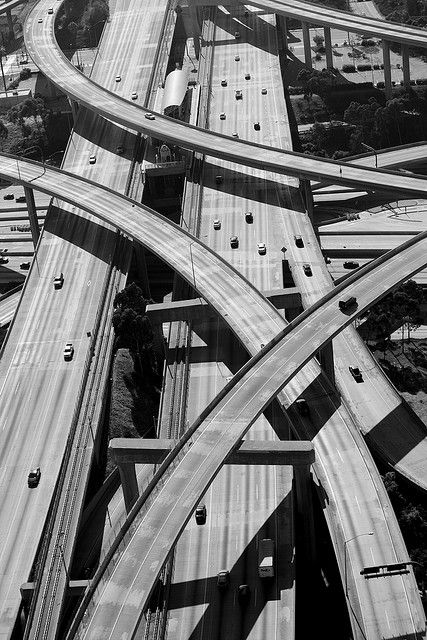 110 & 405 Freeway Interchange, Los Angeles, by Andrew Meyers Photography, via Flickr City Photography, Highway Photography, Highway Bridge, California Camping, West Coast Road Trip, Photo D Art, City Of Angels, California Dreamin', California Dreaming