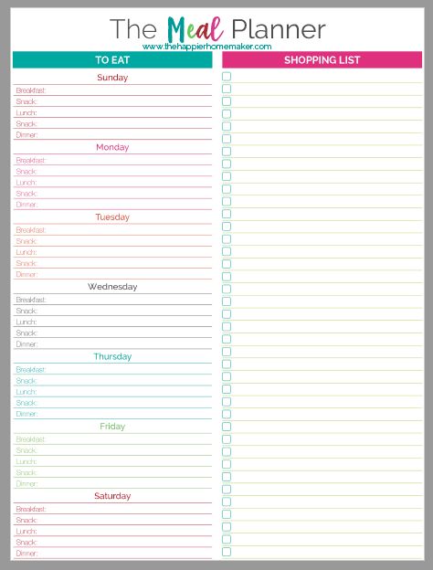 This free printable meal planner has a built in shopping list so you can add items to your list as you plan your menu. This has been a life saver for me recently, so glad I started using it! Organisation, Free Printable Meal Planner, Menu Planning Printable, Free Meal Planning Printables, Menu Sans Gluten, Free Meal Planner, Meal Planner Printable Free, Printable Meal Planner, 21 Day Fix Meal Plan