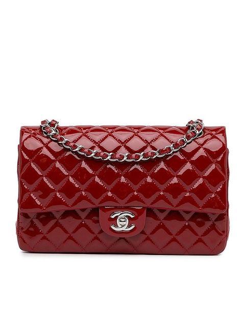 Chanel Leather Shoulder Bag Size: One Size Bags - used. 100% Patent Leather | Chanel Leather Shoulder Bag: Red Bags Collage, Chanel, Chanel Rouge, Red Bags, Simple Style, Leather Shoulder Bag, Patent Leather, Women Handbags, Shoulder Bag