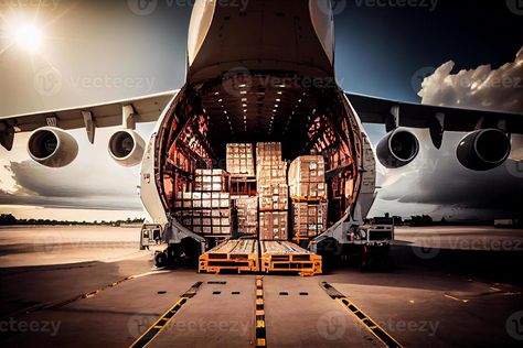 Air Freight Cargo, Logistics Aesthetic, Logistics Design, Cargo Plane, Freight Transport, Air Transportation, Cargo Transport, Eco City, Cargo Aircraft