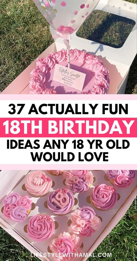 Looking for 18th birthday ideas this year? Here are 37+ INSANE fun and unique 18th birthday party ideas you'll definitely love. These also include 18th birthday party ideas for girls and have some great 18th birthday gifts that any 18 years old will love. Check it out! Party Ideas For 17th Birthday, 17 Birthday Party Decorations, 20 Year Old Birthday Party Ideas, Easy 18th Birthday Ideas, 18th Birthday Snacks, Theme For 18th Birthday Party Ideas, 18th Birthday Table Ideas, Aesthetic 18th Birthday Ideas, How To Celebrate Your 18th Birthday