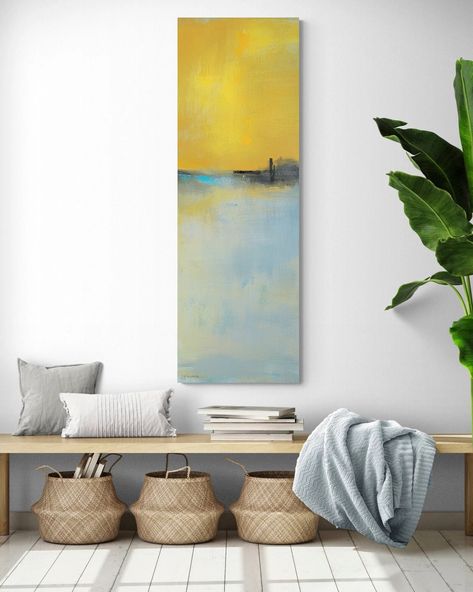 Tall Narrow Artwork, Tall Narrow Paintings, Long Canvas Painting Ideas Vertical Easy, Vertical Paintings Long, Tall Canvas Painting Ideas, Long Paintings Vertical, Long Canvas Art, Narrow Painting, Long Vertical Wall Art