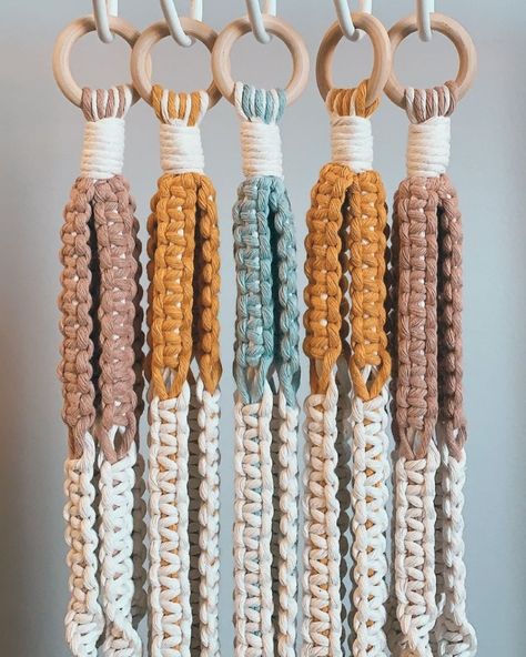 GANXXET on Instagram: “Hey! Ocher and dusty rose last available spools at the website 👋 Wait no more 😁 Mix it with some natural cotton string, play with some…” Pastel, Macrame Inspiration, Macrame Weaving, Macrame Wall Hangings, Spool Holder, Macrame Plant Hangers, Plant Hangers, Fabric Yarn, Knitting Supplies