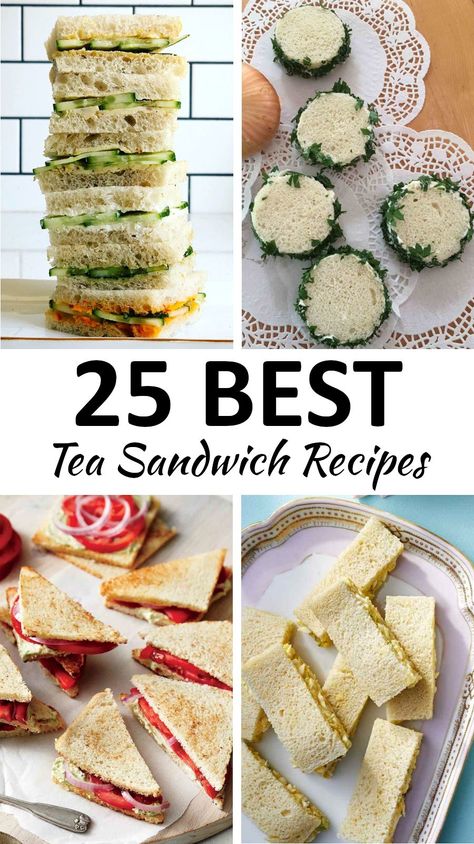 Party Sandwiches Recipes, Tea Sandwich Recipes, Tea Party Sandwiches Recipes, Tea Sandwich, Cucumber Tea Sandwiches, Tea Party Sandwiches, Tea Sandwiches Recipes, Easy Teas, English Tea Party