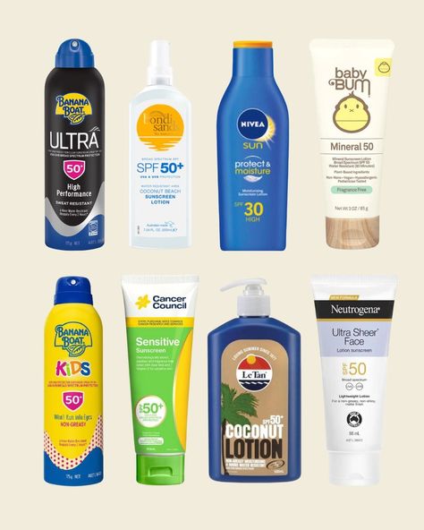 Banana Boat, Life Of Pie, Australia Weather, Beach Sunscreen, Sunscreen For Sensitive Skin, Coconuts Beach, Natural Spf, Healthy Swaps, Health Skin