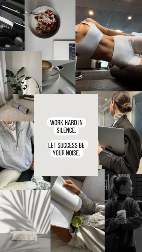 Lauryn Bosstick, Career Aesthetic, Vision Board Collage, Fitness Vision Board, Girl Motivation, Career Vision Board, Vision Board Wallpaper, Work Hard In Silence, Vision Board Pictures