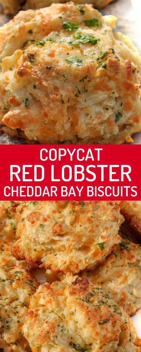 Dinner Roll Recipes, Quick Biscuit Recipe, Copycat Red Lobster, Quick Biscuits, Dessert Crepes, Easy Biscuits, Red Lobster Cheddar Bay Biscuits, Cheddar Bay Biscuits, Dinner Roll