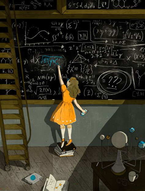 mathgirl Astronomy, Math Wallpaper, Science Girl, Fotografi Kota, Science Art, Editorial Illustration, Disney Magic, Science And Technology, Art Girl